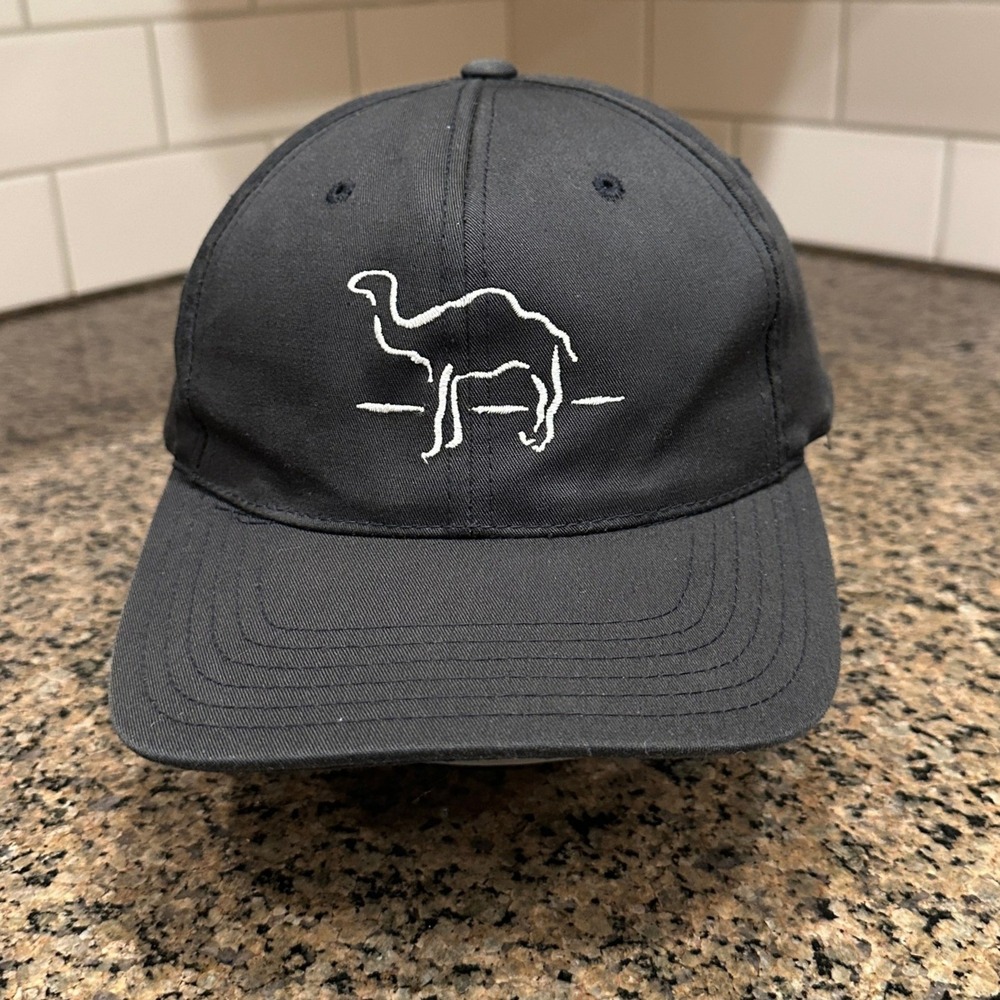 Camel Cigarettes Hat Snapback Cap Black White Logo Promo Tobacco Advertising VTG